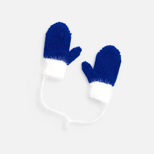 Подвеска на елку Вьюжка (варежки, синий)