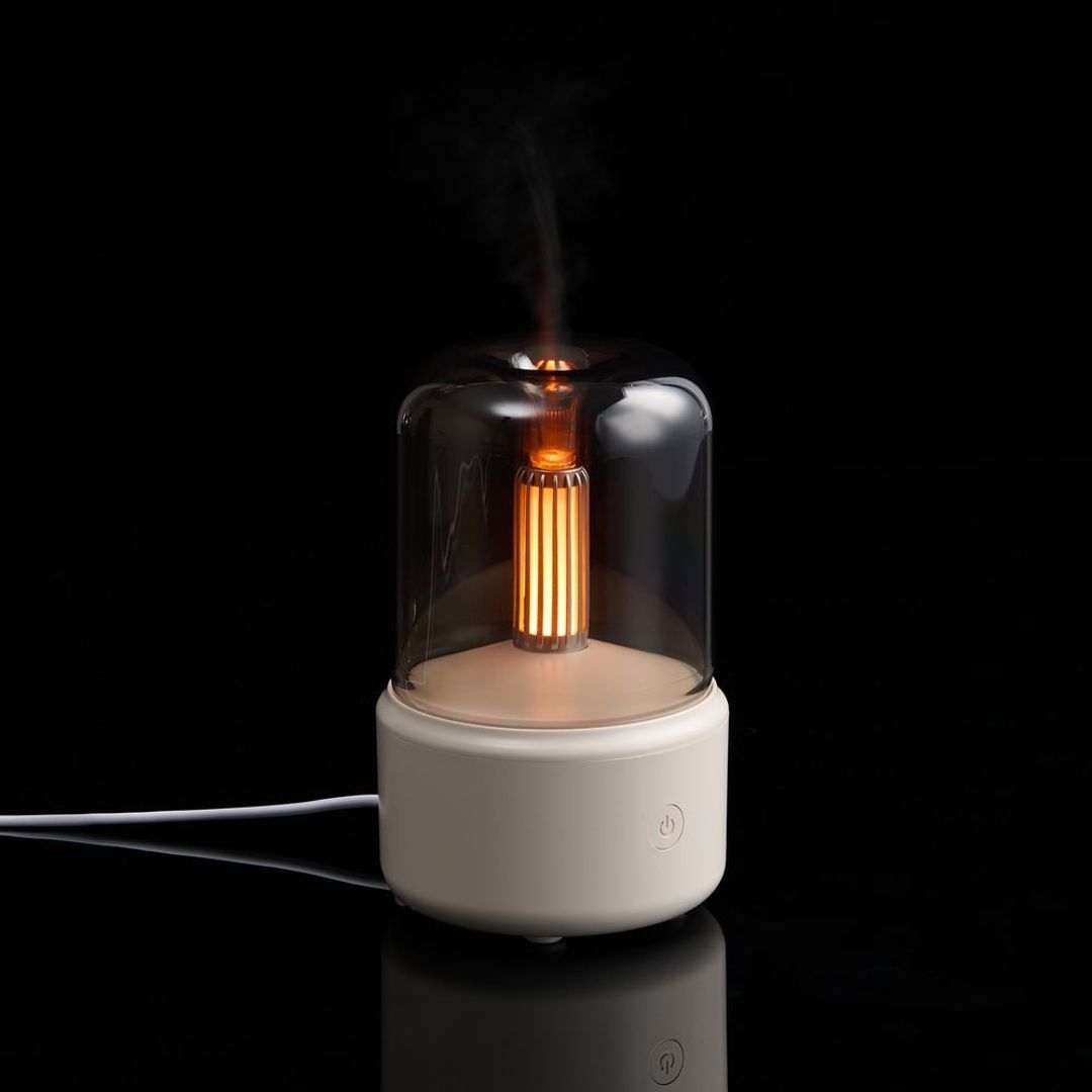 Увлажнитель-ароматизатор с подсветкой mistFlicker (молочно-белый)