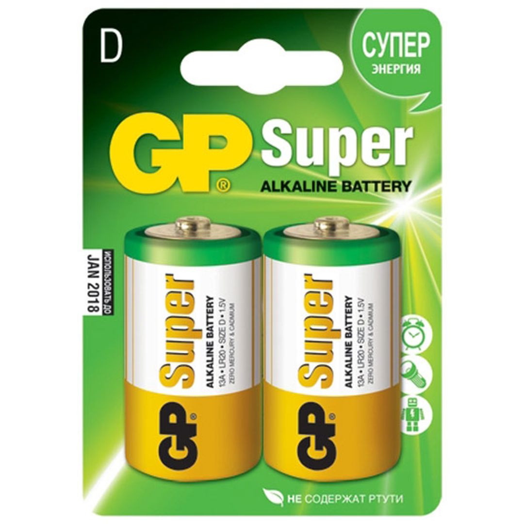 Батарейка GP Super Alkaline D (LR20)
