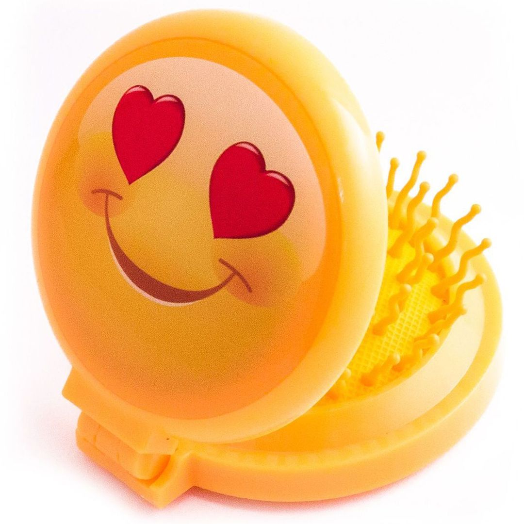 Зеркальце с расческой Emoji (складное) Зеркальце с расческой Emoji (складное)