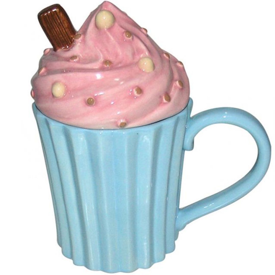 Кружка с крышкой Капкейк