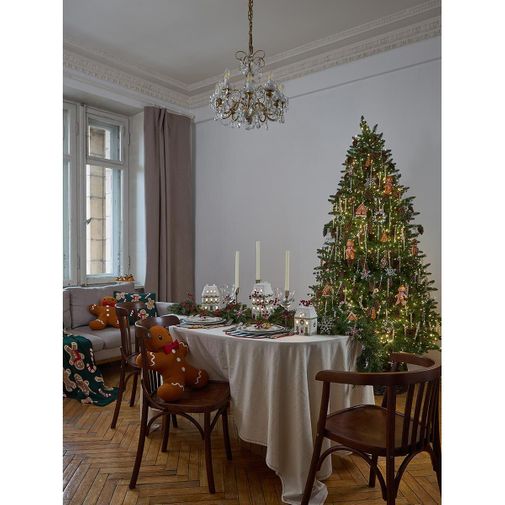 Подушка вязаная с новогодним рисунком Gingerman из коллекции New Year Essential, 45x45 см