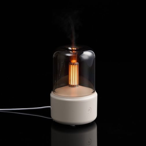 Увлажнитель-ароматизатор с подсветкой mistFlicker (молочно-белый)