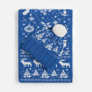 Шапка Holidale (синяя с молочным) Шапка Holidale (синяя с молочным)