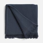 Плед вафельный Elenglect (темно-серый)