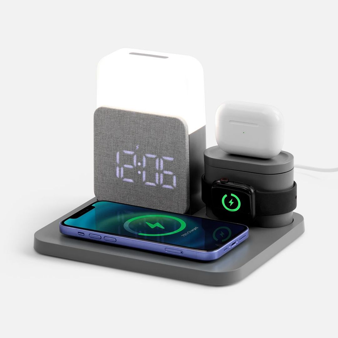 Зарядная станция с часами и подсветкой Large Charge ver.2 (серый)