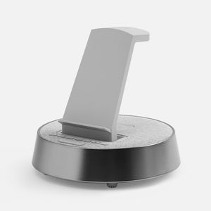 Bluetooth-колонка с беспроводной зарядкой и часами netEnergy (серый) Bluetooth-колонка с беспроводной зарядкой и часами netEnergy (серый)