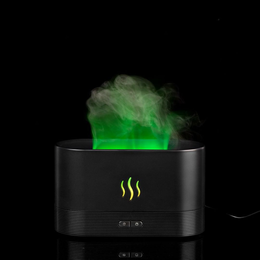 Увлажнитель-ароматизатор с имитацией пламени Fuego ver.2 (черный)