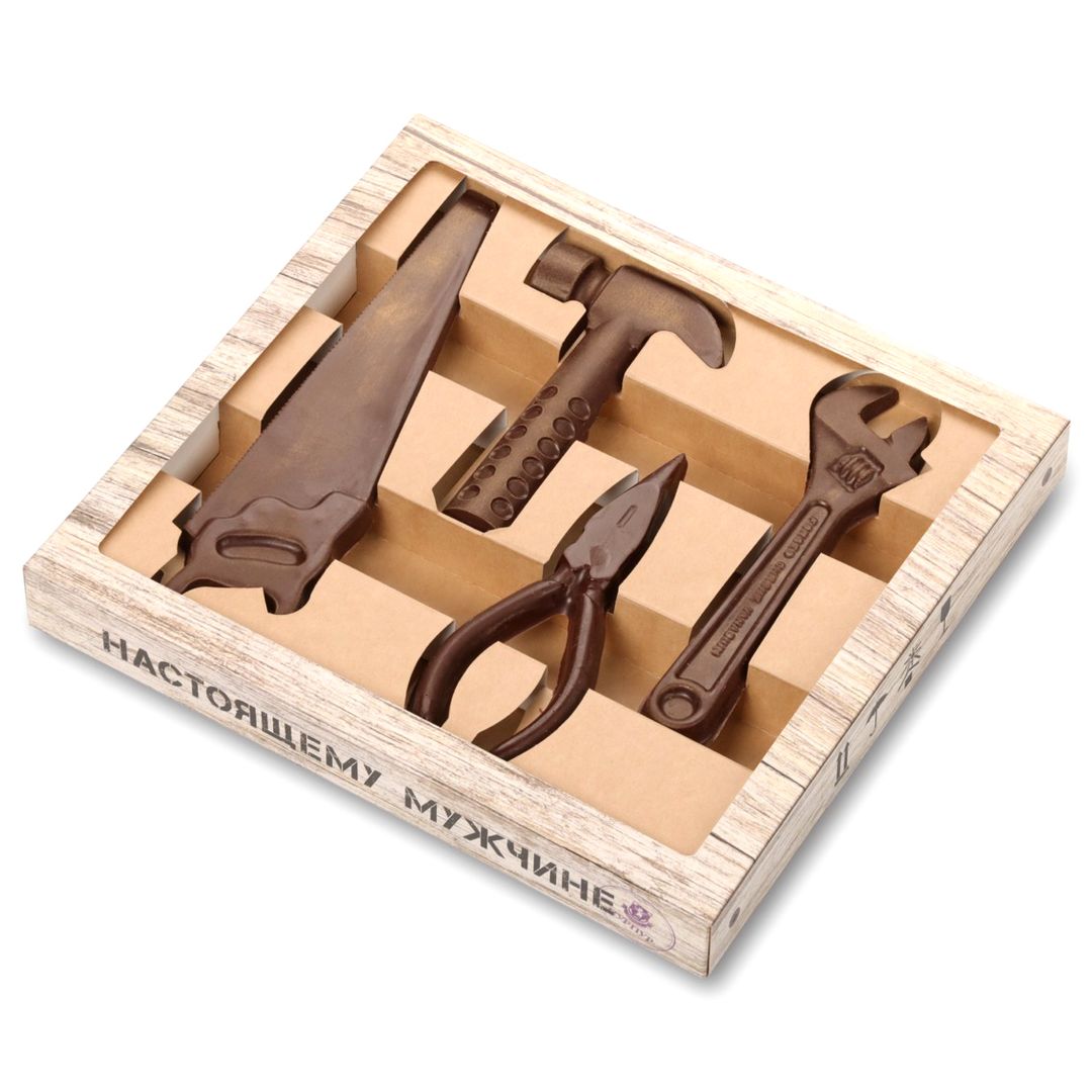 Подарочный шоколадный набор Настоящему мужчине (набор инструментов)