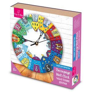 Набор для творчества Часы в технике декупаж Городок