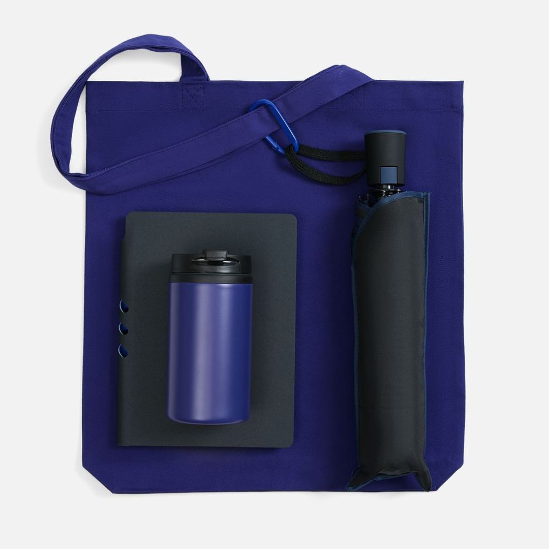 Подарочный набор Flexpen Black Walk (черный с синим)