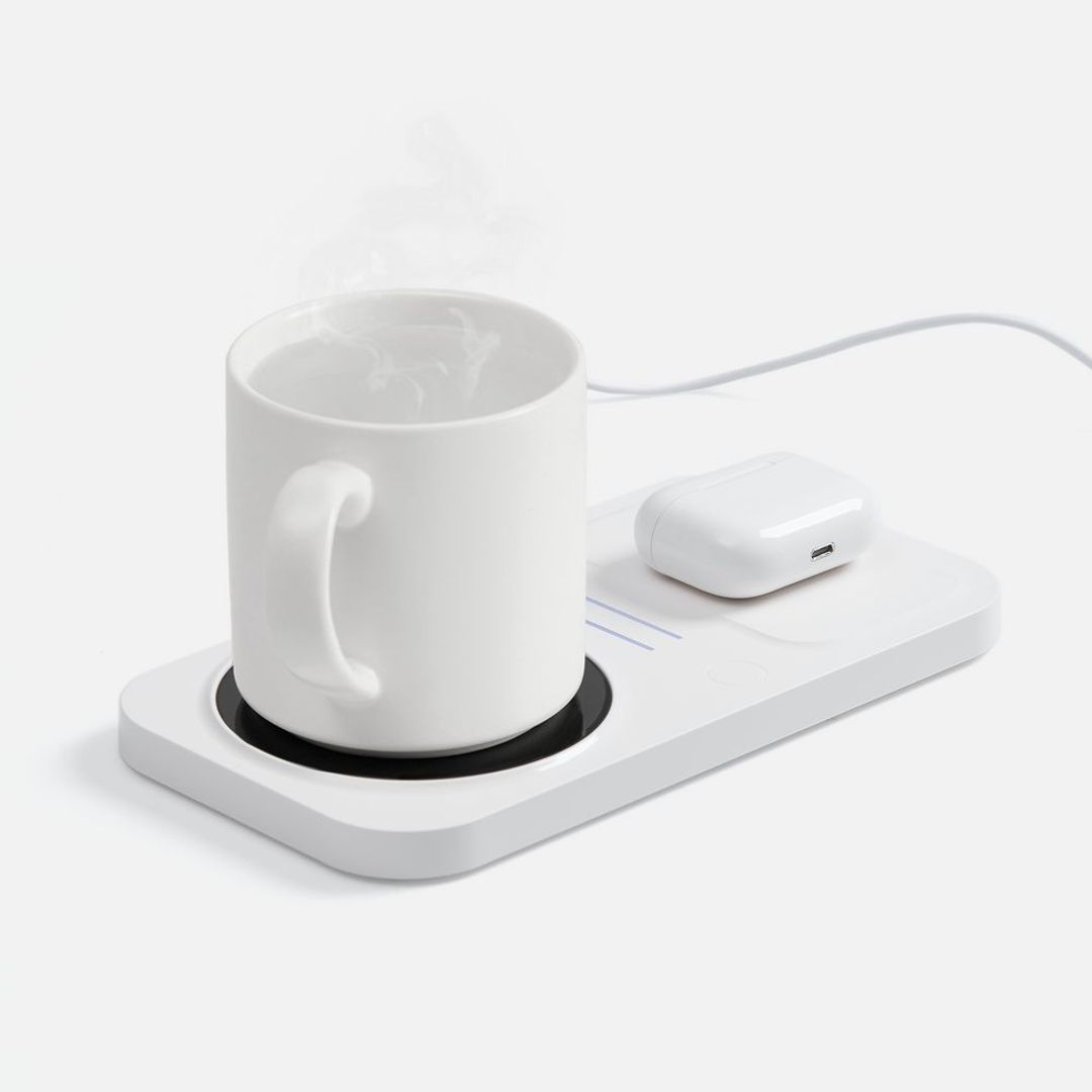 Беспроводное зарядное устройство с подогревом кружки Hot Task (Белая)