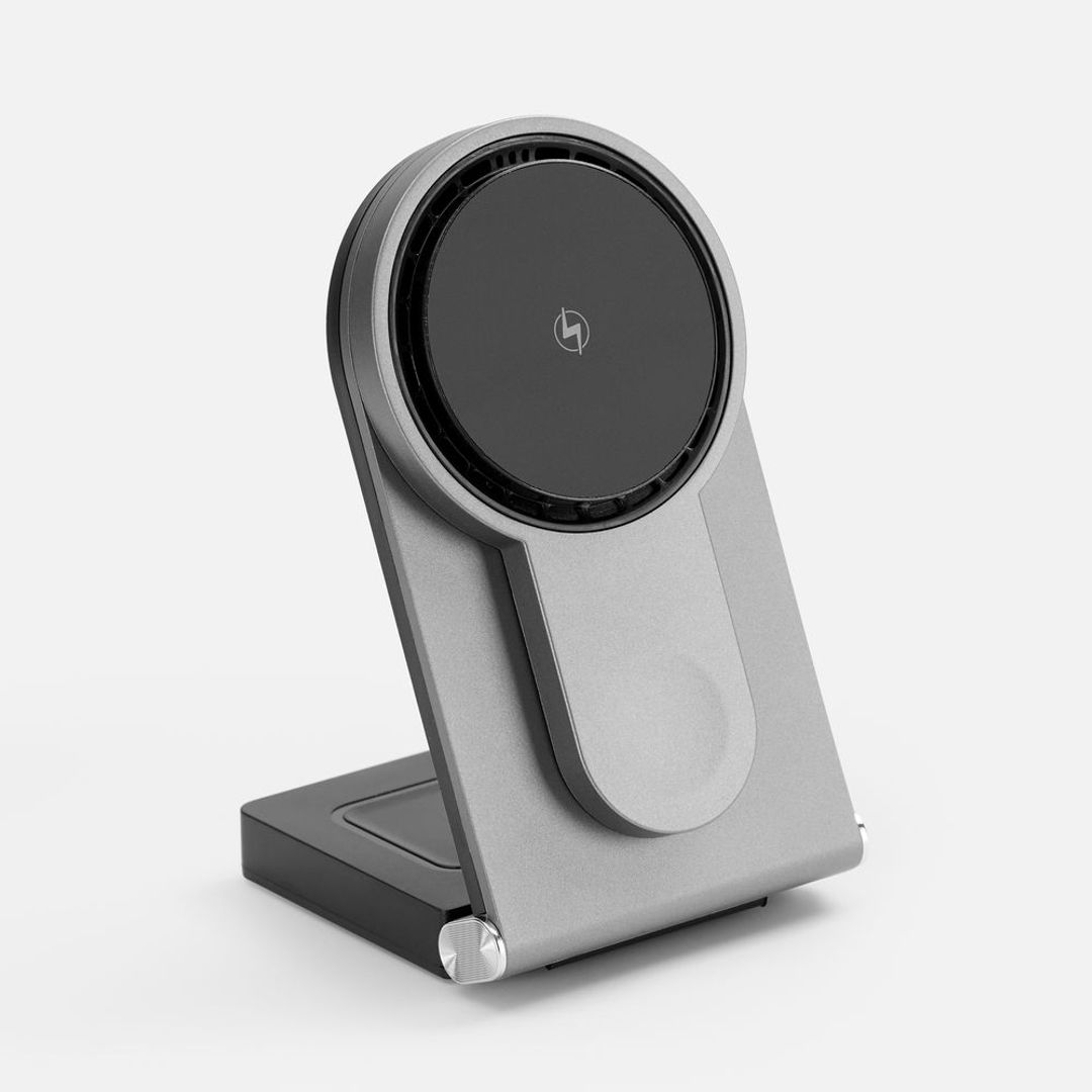 Складная станция беспроводной зарядки transForm (серый металлик)