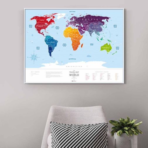 Скретч-карта мира Travel Map Silver World (на английском)