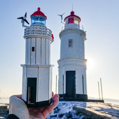 Модель сборная Маяк Токаревская кошка (Владивосток) Модель сборная Маяк Токаревская кошка (Владивосток)