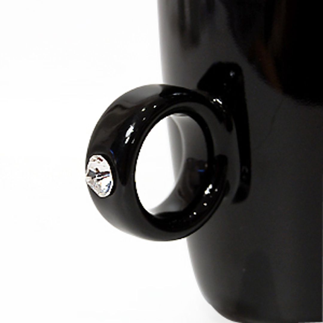 Кружка Кольцо с бриллиантом Черное