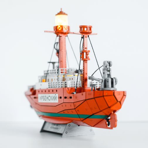 Модель сборная Плавучий маяк Ирбенский (Калининград, Музей мирового океана)