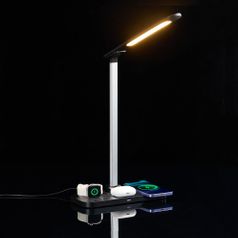 Настольная лампа с беспроводной зарядкой Power Light (черный)