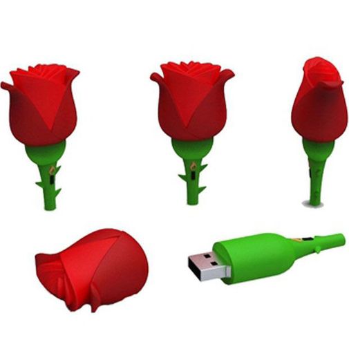 Флешка Роза 16 Гб Красный