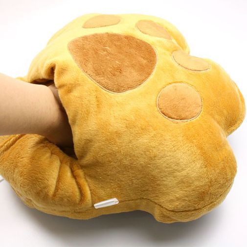 Тапок с подогревом от USB Лапа Коричневый