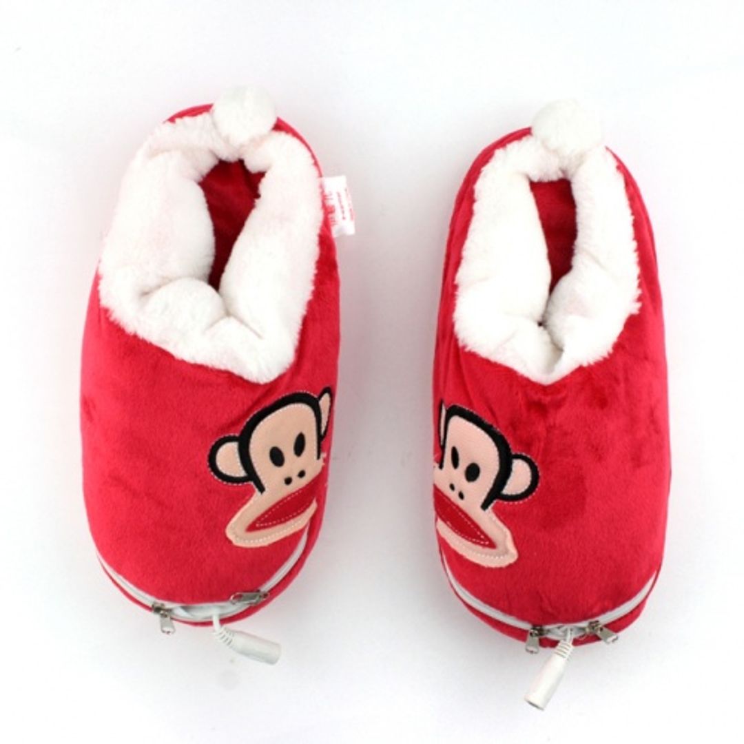 Тапочки с подогревом от USB Обезьянки Красные Тапочки с подогревом от USB Обезьянки Красные