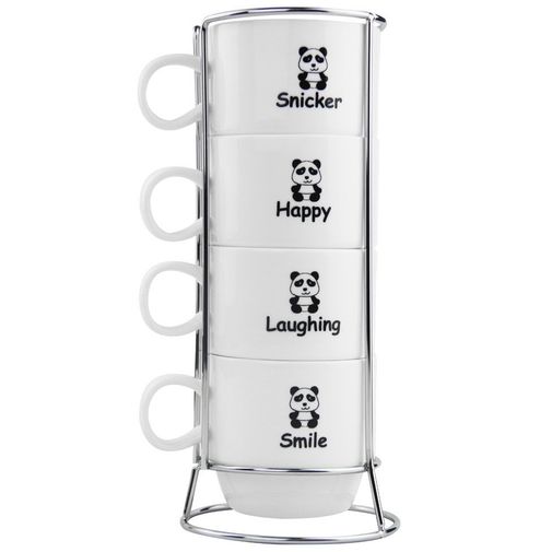 Набор чашек Панды Обратная сторона чашек Набор чашек Панды Обратная сторона чашек