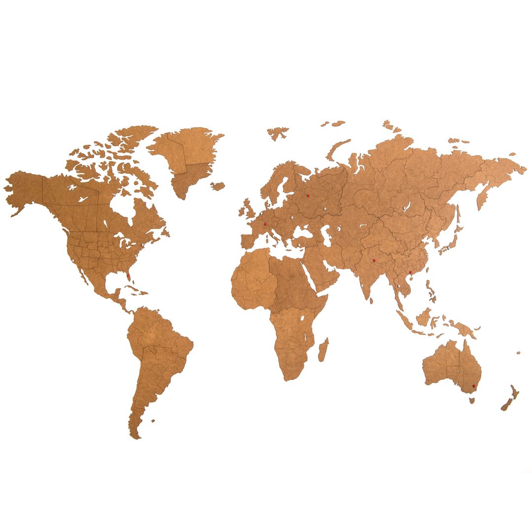 Декоративная Карта мира Wall Decoration Brown GIANT Декоративная Карта мира Wall Decoration Brown GIANT