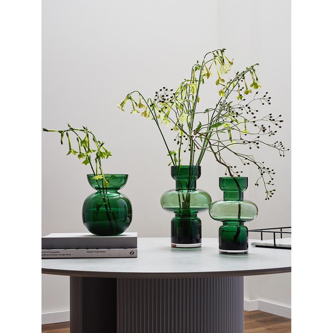 Ваза Florum, 20 см, изумрудная