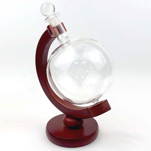 Декантер для напитков на деревянной подставке Глобус (0.5 л)