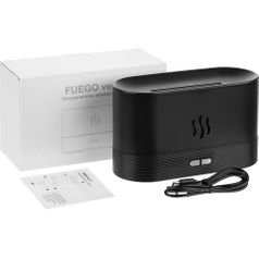 Увлажнитель-ароматизатор с имитацией пламени Fuego ver.2 (черный)