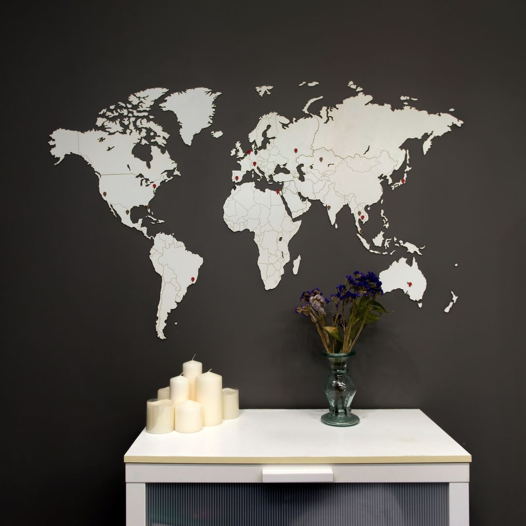 Декоративная Карта мира Wall Decoration White