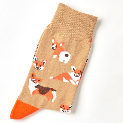 Носки Человек - человеку волк, а корги - корги корги! Носки Человек - человеку волк, а корги - корги корги!