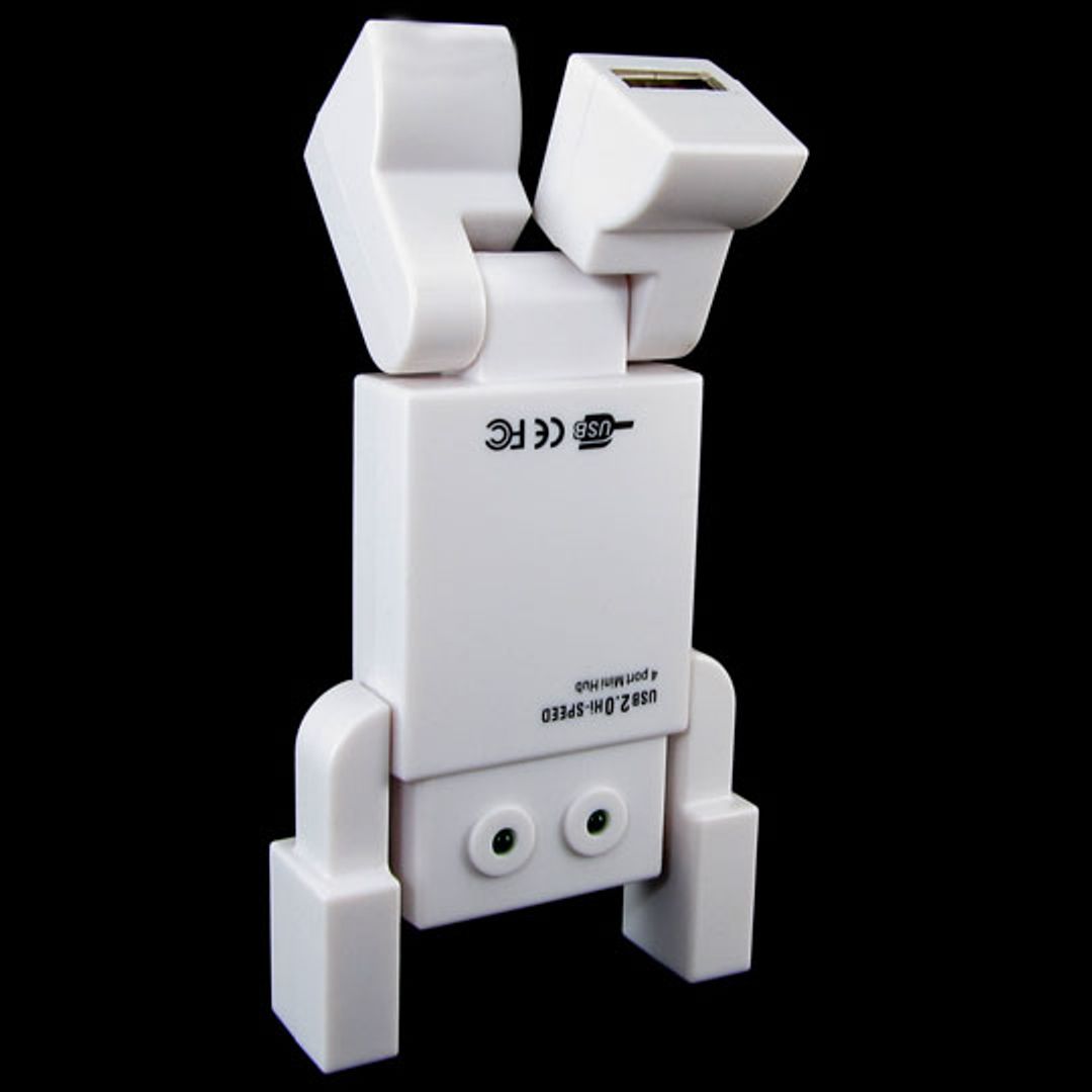 USB Хаб Робот белый USB Хаб Робот белый