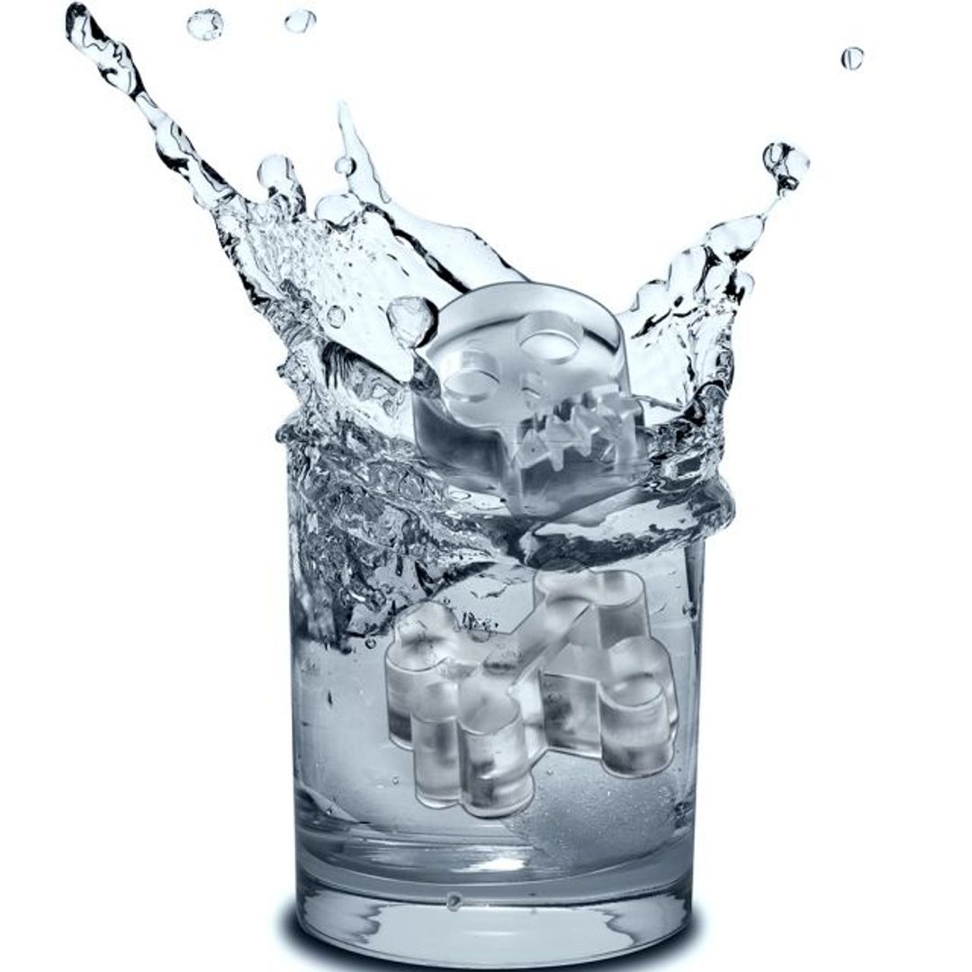 Форма для льда Черепа BoneChillers Льдинки в стакане