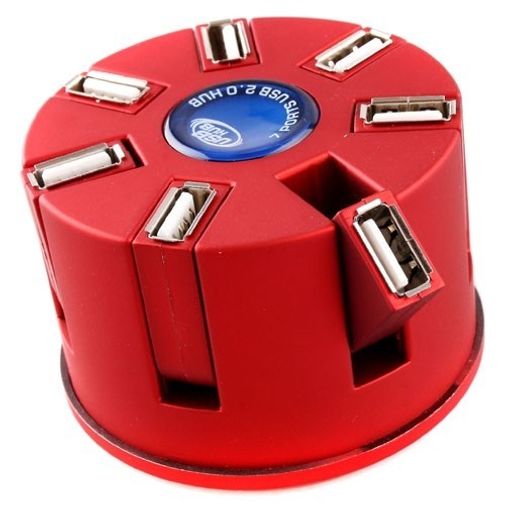 Круглый USB Хаб 7 портов черный Круглый USB Хаб 7 портов черный
