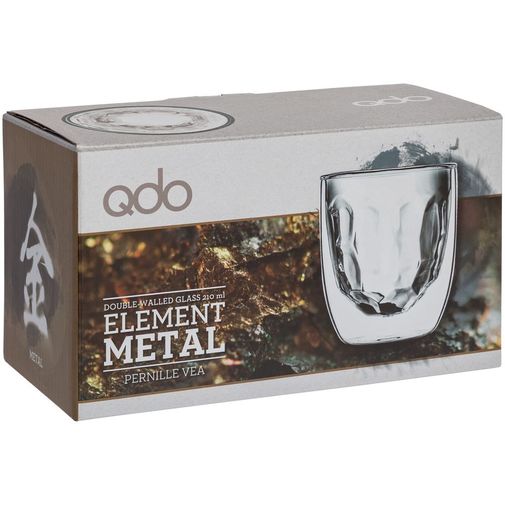 Стакан с двойным дном Elements Metal (2 шт)