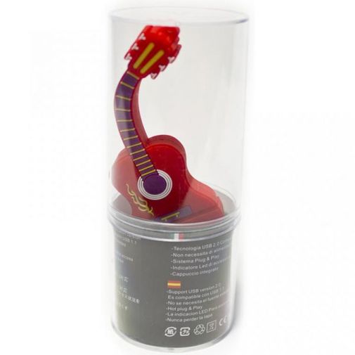 Флешка Гитара 8 Гб (Красная) В упаковке Флешка Гитара 8 Гб (Красная) В упаковке