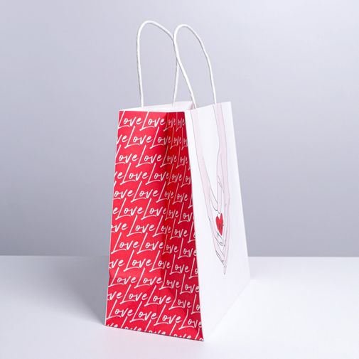 Подарочный пакет Сердце (22 х 25 х 12 см) Подарочный пакет Сердце (22 х 25 х 12 см)