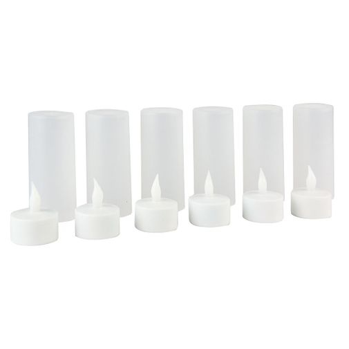 Электронные свечи (12 шт, мерцающие, с подзарядкой)