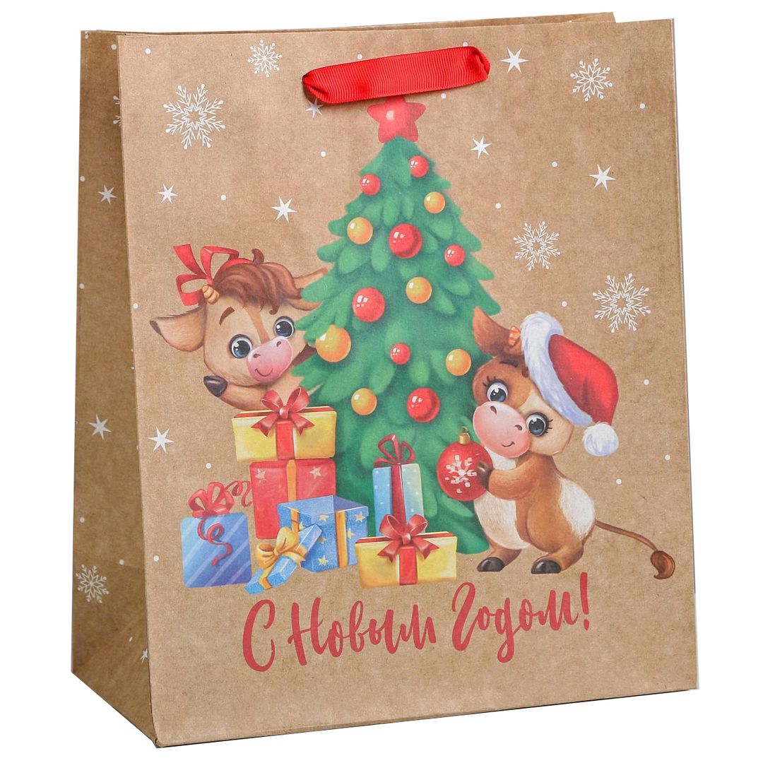 Подарочный пакет С Новым Годом Быки