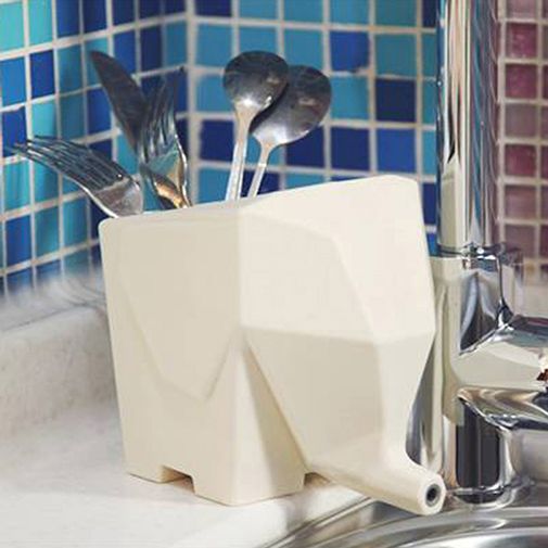 Горшок-органайзер Слон (Белый) Со столовыми приборами Горшок-органайзер Слон (Белый) Со столовыми приборами