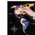 Скретч-карта мира Travel Map Black World (на английском)