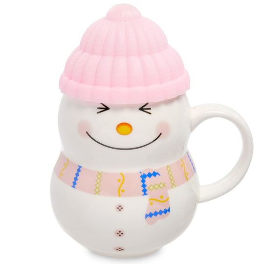 Кружка Снеговик (Розовый) Кружка Снеговик (Розовый)