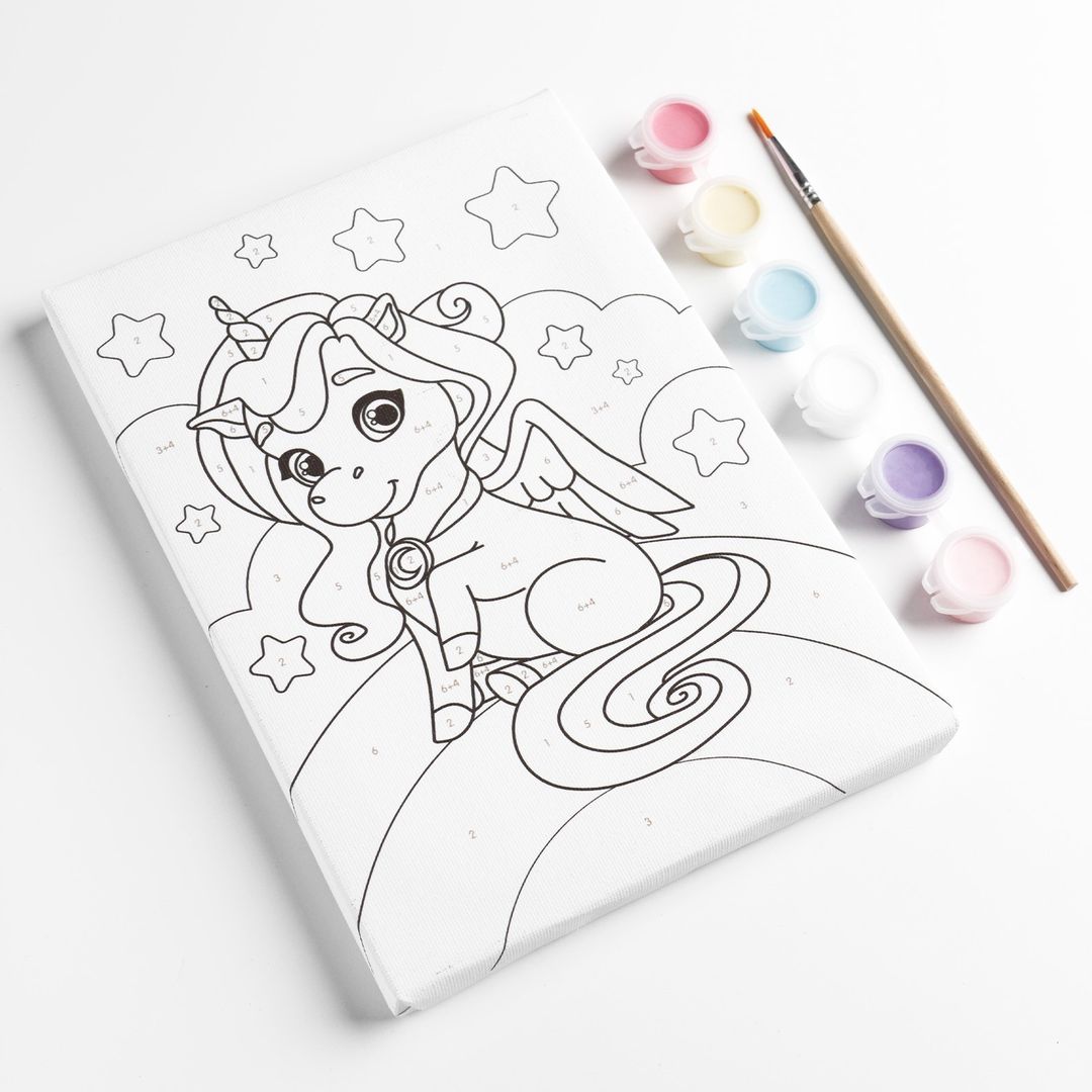 Набор для рисования по номерам Единорог на радуге Набор для рисования по номерам Единорог на радуге