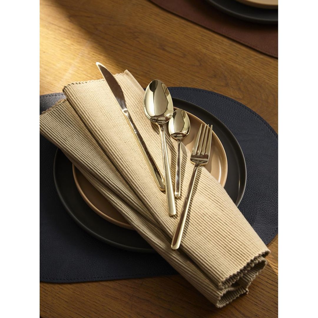 Набор столовых приборов Pure, золотистые глянцевые, 24 пред.