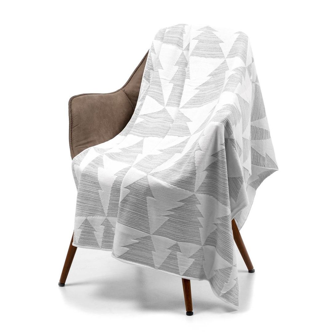 Плед Танцующий лес (Белый с серебром) Плед Танцующий лес (Белый с серебром)