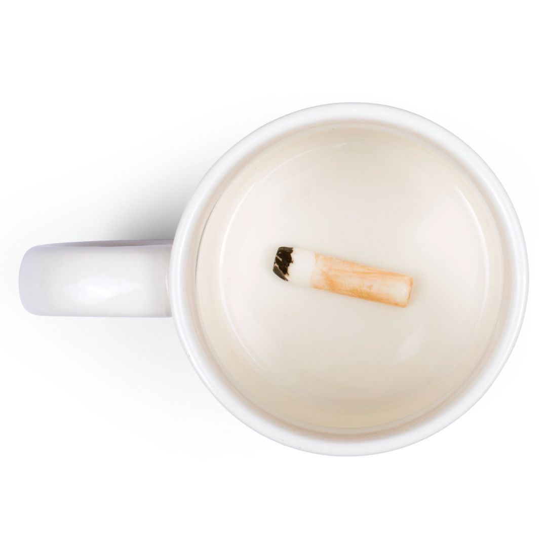 Кружка с сюрпризом на дне Сигарета Cigarette Butt Mug