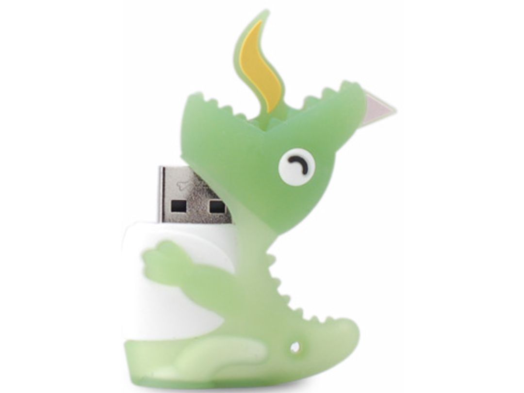 Флешка Динозавр Зеленый 4 Гб