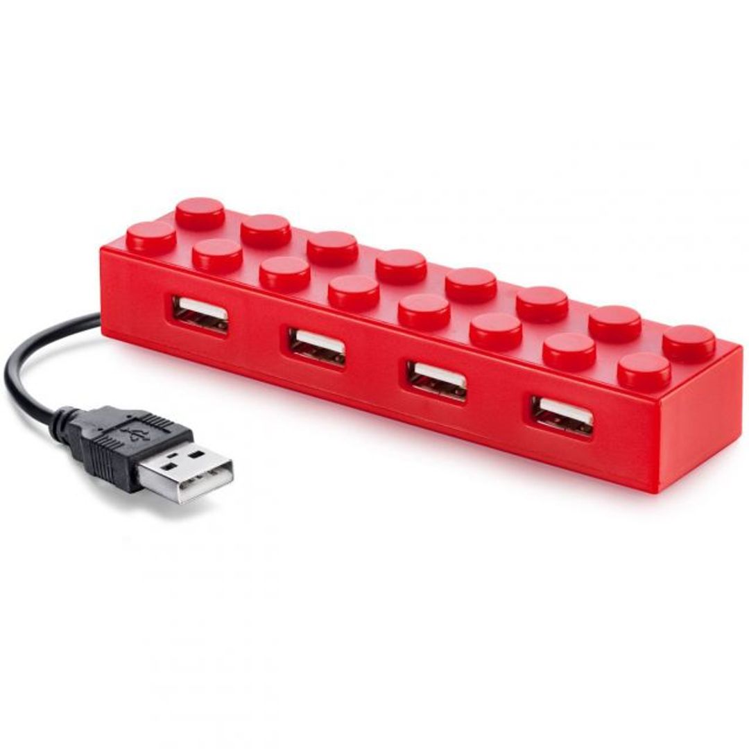 USB Хаб Лего (Красный)