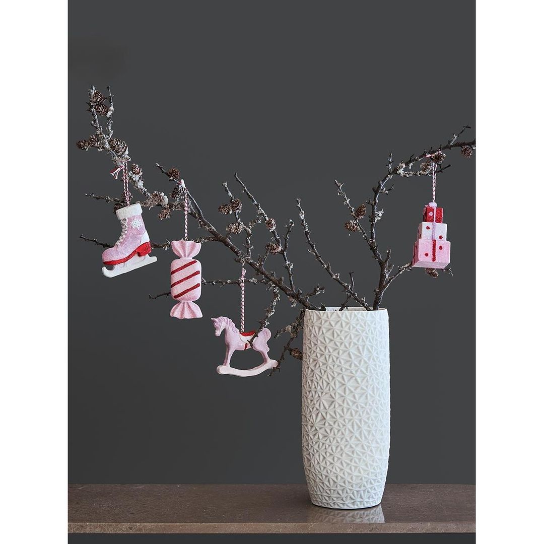 Набор ёлочных украшений Pink fairytale из коллекции New Year Essential, 4 шт.